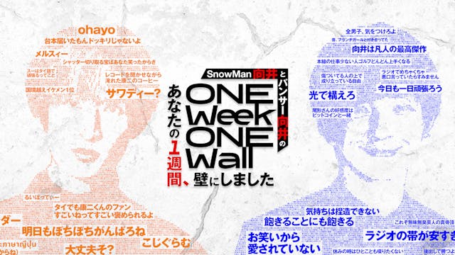 SnowMan向井とパンサー向井のあなたの１週間、壁にしました
